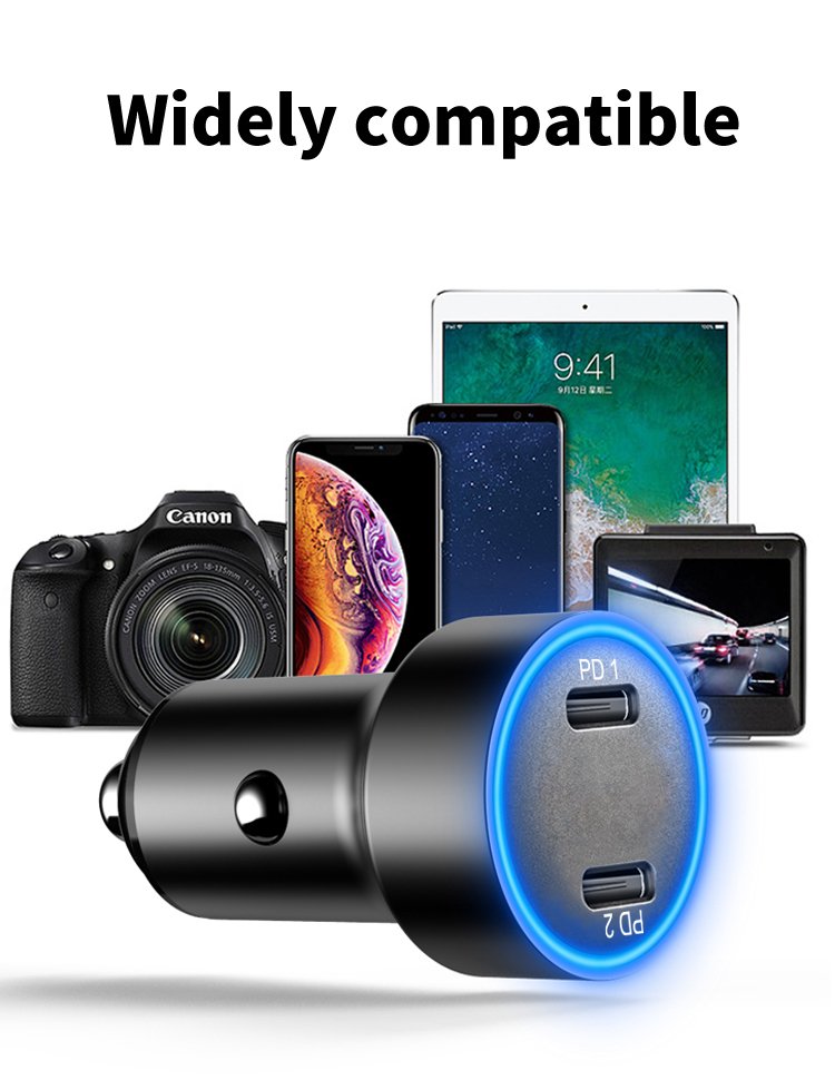 car charger, fast charger, led indicator, multi ports charger, widely compatible